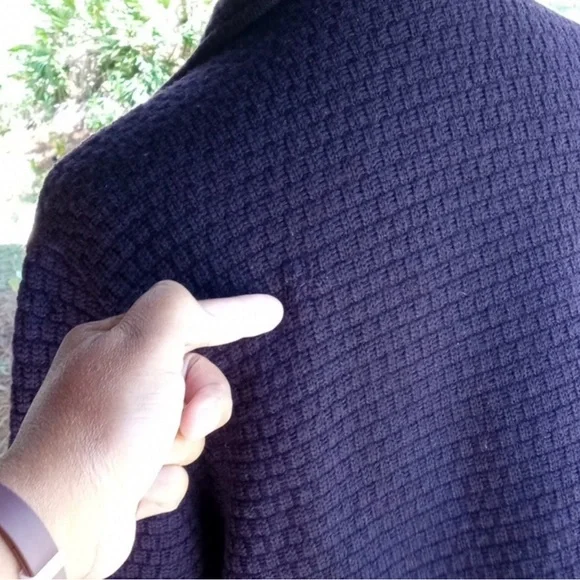 Talbot's purple merino wool sweater blazer - Picture 5 of 9